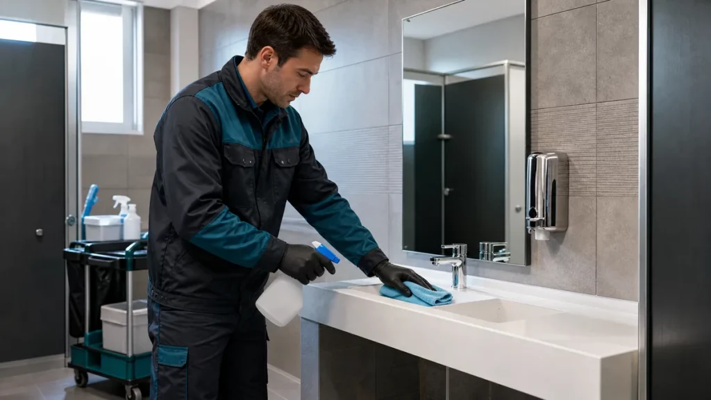 Nettoyage des sanitaires en entreprise : protocole et fréquence